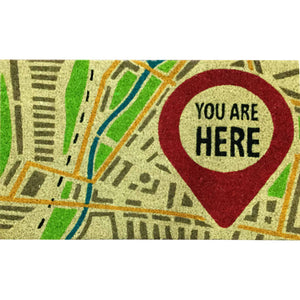 18" x 28" Outdoor Heavy Duty Coir Mat (You Are Here)