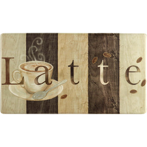 Oversized 20"x36" Feel at Ease Anti-Fatigue Kitchen Mat (Latte Sign) - J&V Textiles