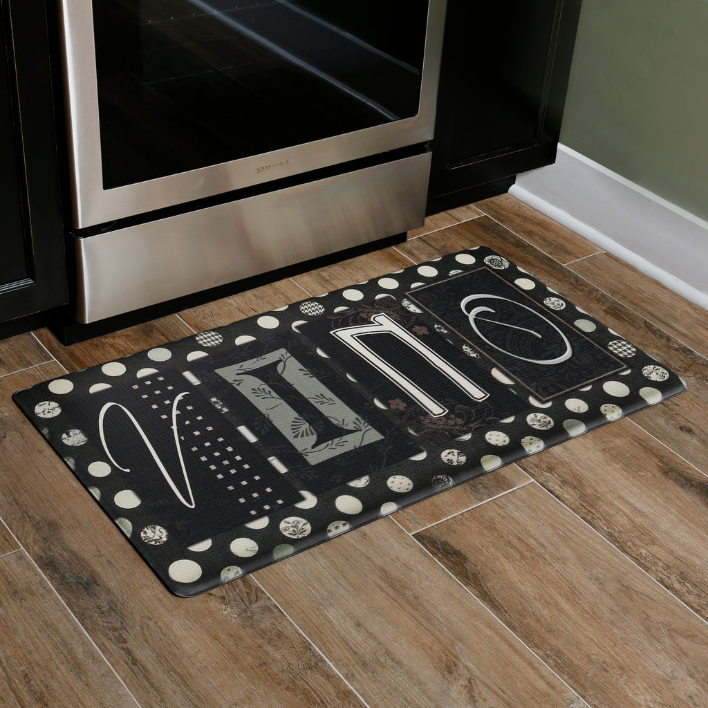 Oversized 20"x36" Feel at Ease Anti-Fatigue Kitchen Mat (Vino) - Kitchen Mats - J&V Textiles Premiere Home Goods