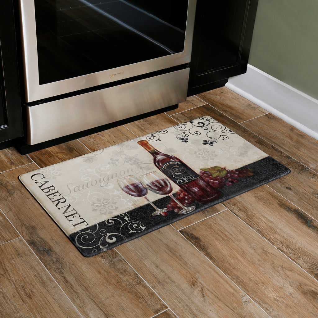 Oversized 20"x36" Feel at Ease Anti-Fatigue Kitchen Mat (Cabarnet) - Kitchen Mats - J&V Textiles Premiere Home Goods