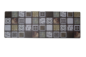 19.6 in. x 55 in. Anti-Fatigue Kitchen Runner Mat (Brown Tile)