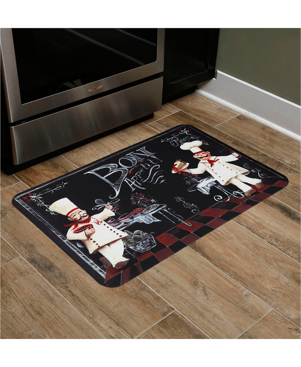 Chef Series 18"x30" Antifatigue Kitchen Mats (Chalkboard Chefs) - Kitchen Mats - J&V Textiles Premiere Home Goods