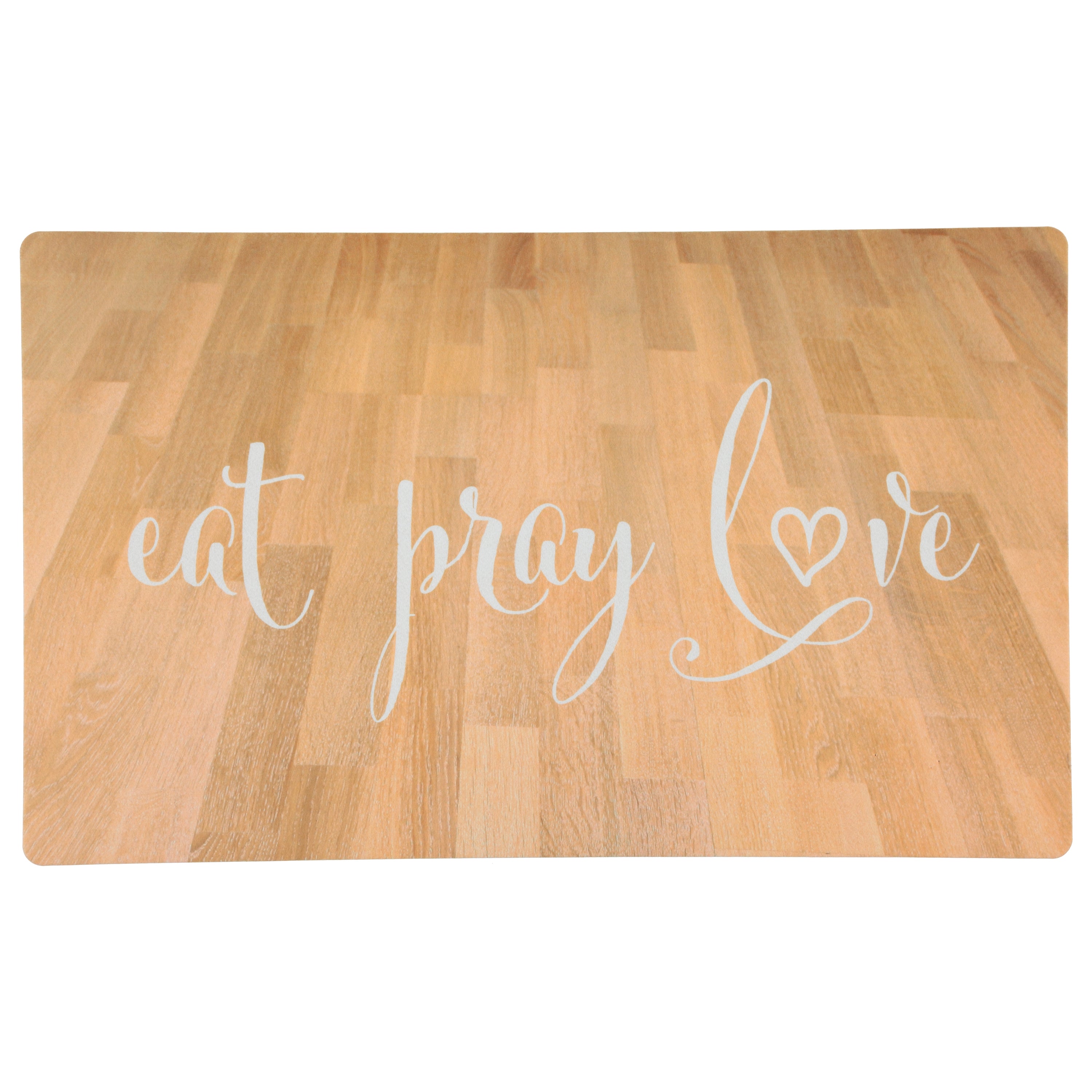 18" X 30" Eat Pray Love Kitchen Floor Mats for in Front of Sink Kitchen Rugs and Mats Non-Skid Polyester Kitchen Mat Standing Mat