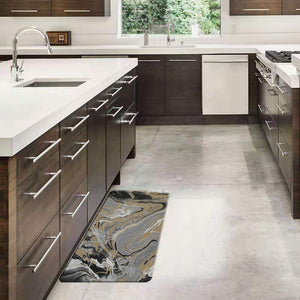 18" X 30" Marble Kitchen Floor Mats for in Front of Sink Kitchen Rugs and Mats Non-Skid Polyester Kitchen Mat Standing MaT