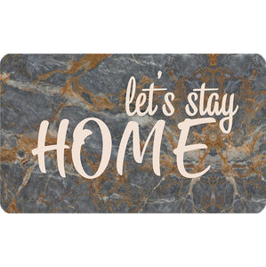 18" X 30" Let's Stay Home Kitchen Floor Mats for in Front of Sink Kitchen Rugs and Mats Non-Skid Polyester Kitchen Mat Standing MaT