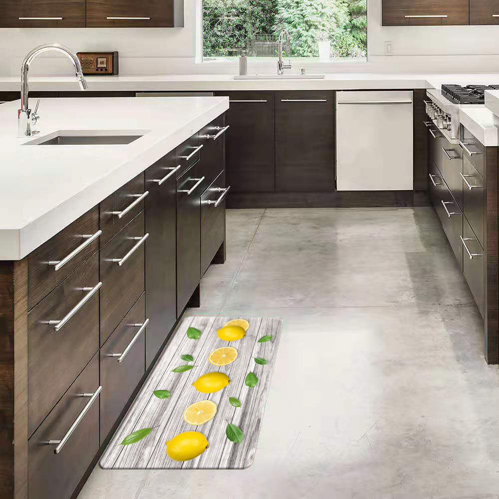 18" X 30" Lemons Kitchen Floor Mats for in Front of Sink Kitchen Rugs and Mats Non-Skid Polyester Kitchen Mat Standing MaT