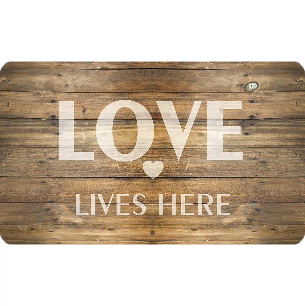18" X 30" Love Lives Here Kitchen Floor Mats for in Front of Sink Kitchen Rugs and Mats Non-Skid Polyester Kitchen Mat Standing MaT
