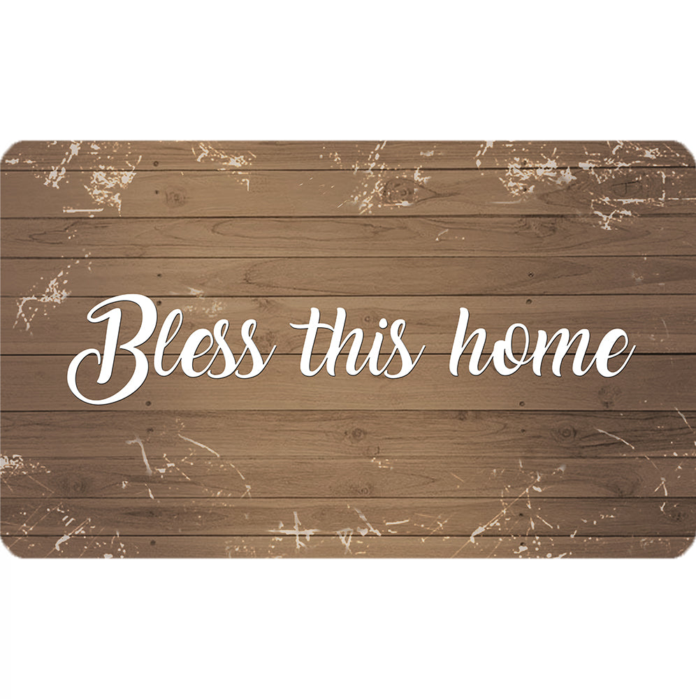 18" X 30" Bless This Home Kitchen Floor Mats for in Front of Sink Kitchen Rugs and Mats Non-Skid Polyester Kitchen Mat Standing MaT