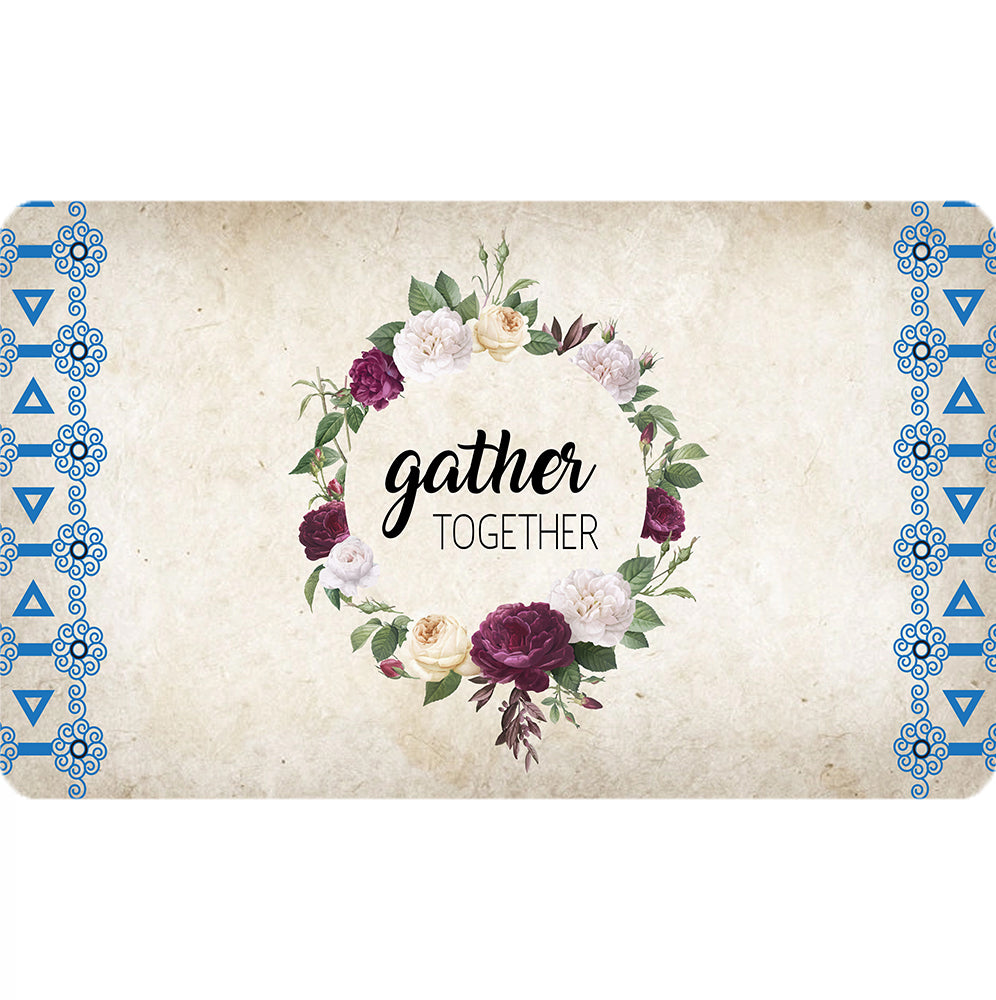 18" X 30" Gather Together Kitchen Floor Mats for in Front of Sink Kitchen Rugs and Mats Non-Skid Polyester Kitchen Mat Standing Mat