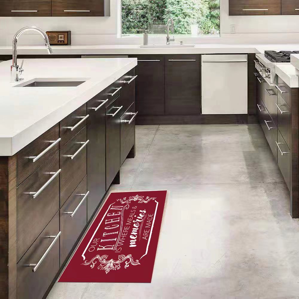 18" X 30" Kitchen Floor Mat for Front of Sink with Non-Skid Backing (Meals & Memories)