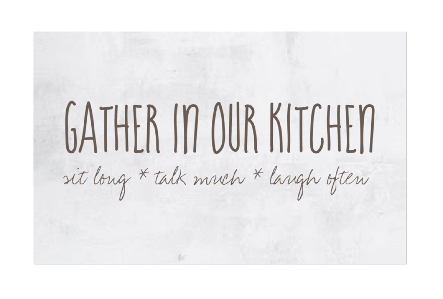18" X 30" Kitchen Floor Mat for Front of Sink with Non-Skid Backing (Gather In Our Kitchen)