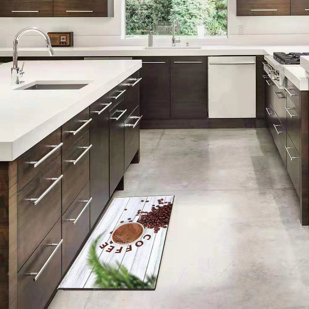 18" X 30" Kitchen Floor Mat for Front of Sink with Non-Skid Backing (Coffee)