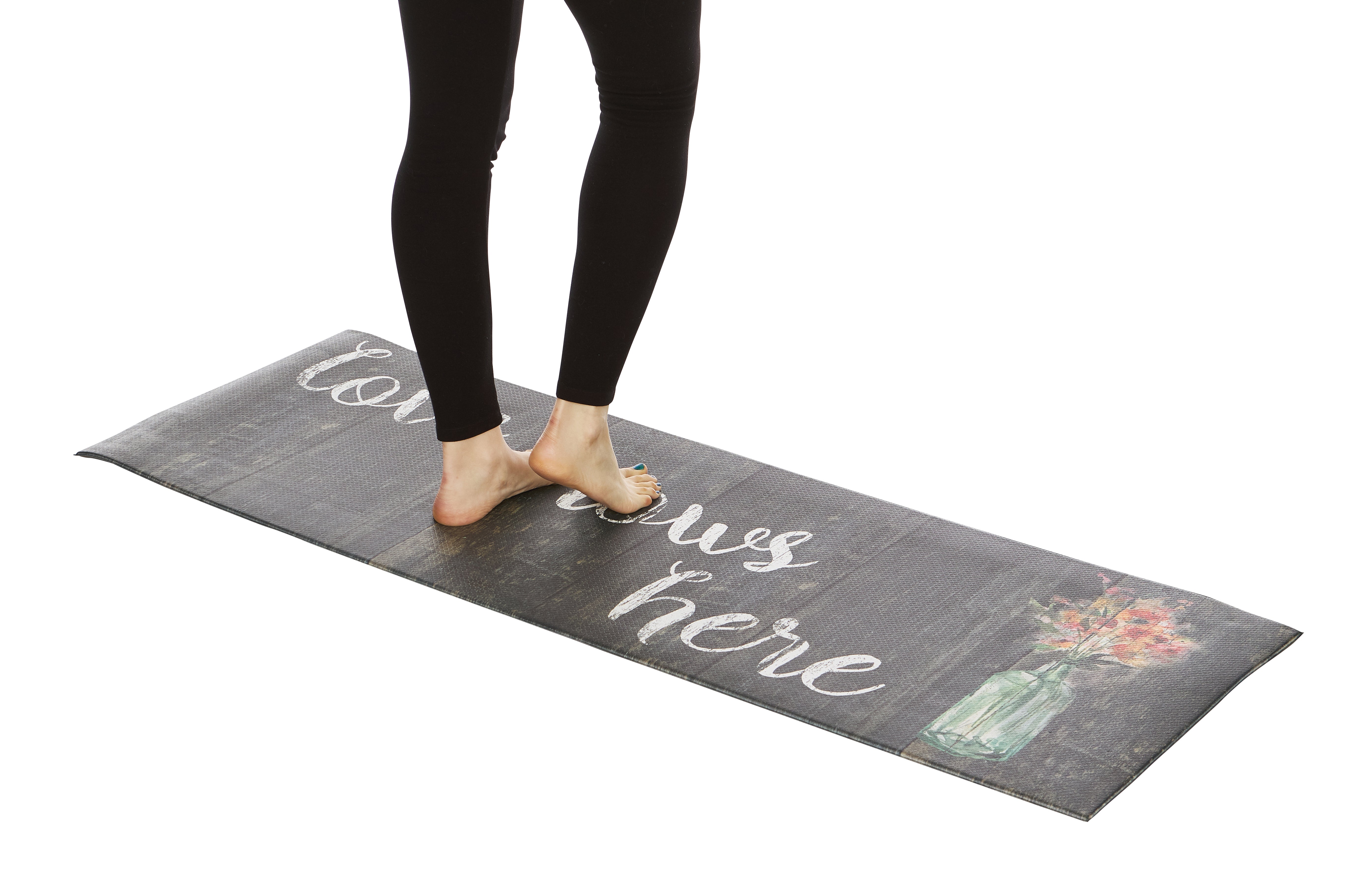 20"x55" Oversized Cushioned Anti-Fatigue Kitchen Runner Mat (Love Grows Here) - J&V Textiles