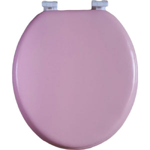 J&V Textiles Soft Round Toilet Seat With Easy Clean & Change Hinge, Padded