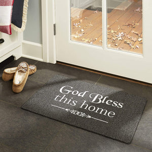''Bless This Home'' Outdoor Rubber Doormat 18" x 30"