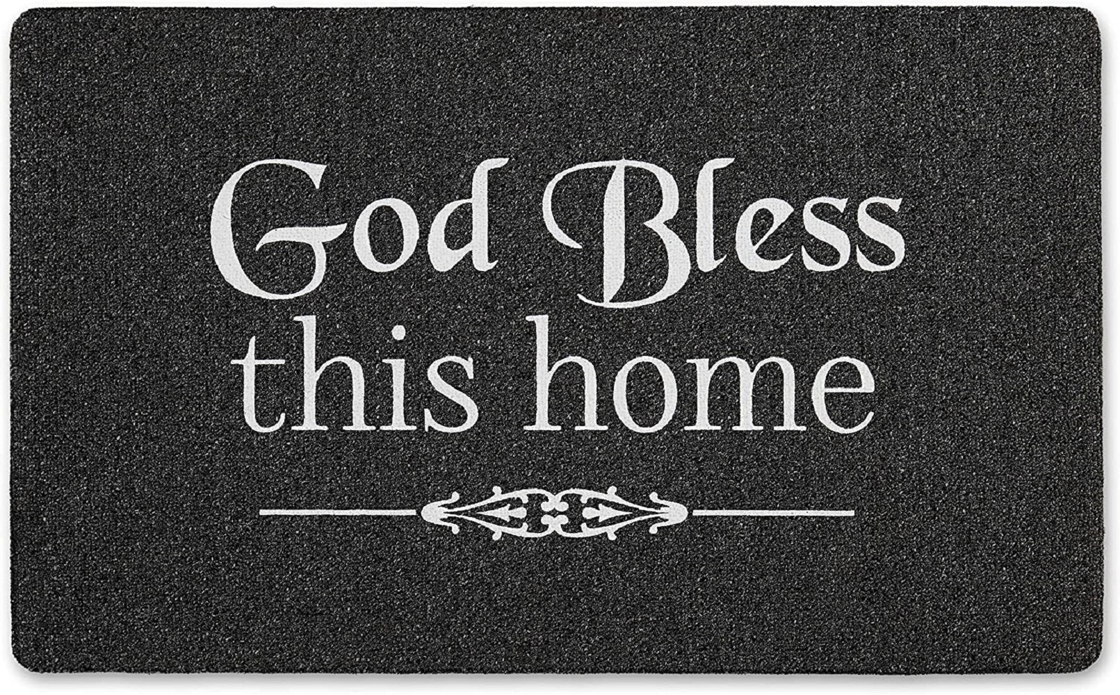 ''Bless This Home'' Outdoor Rubber Doormat 18" x 30"